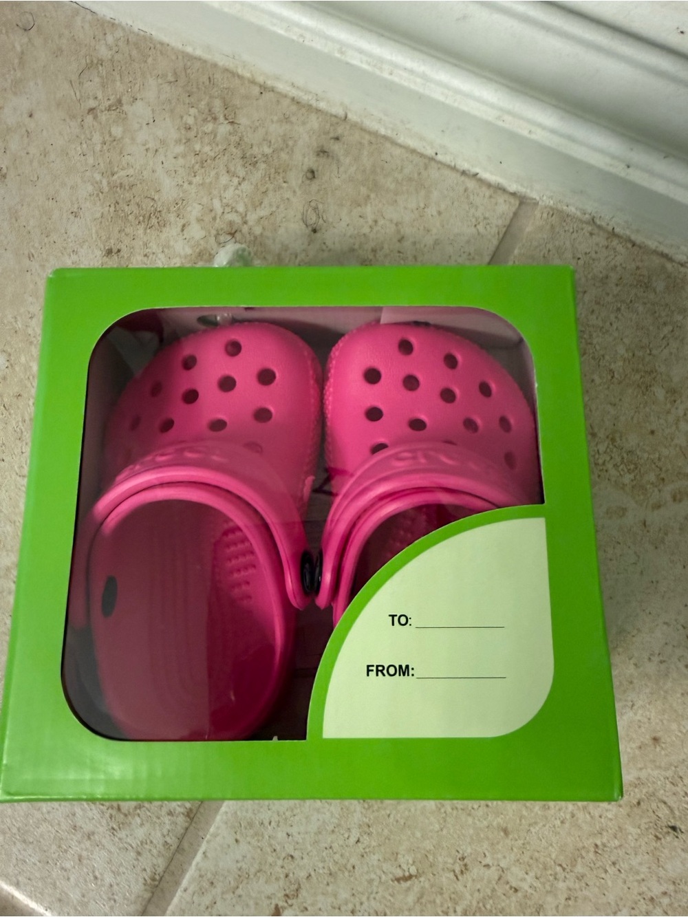Crocs Littles Pink Clog Rubber Shoes Toddler c2/c3